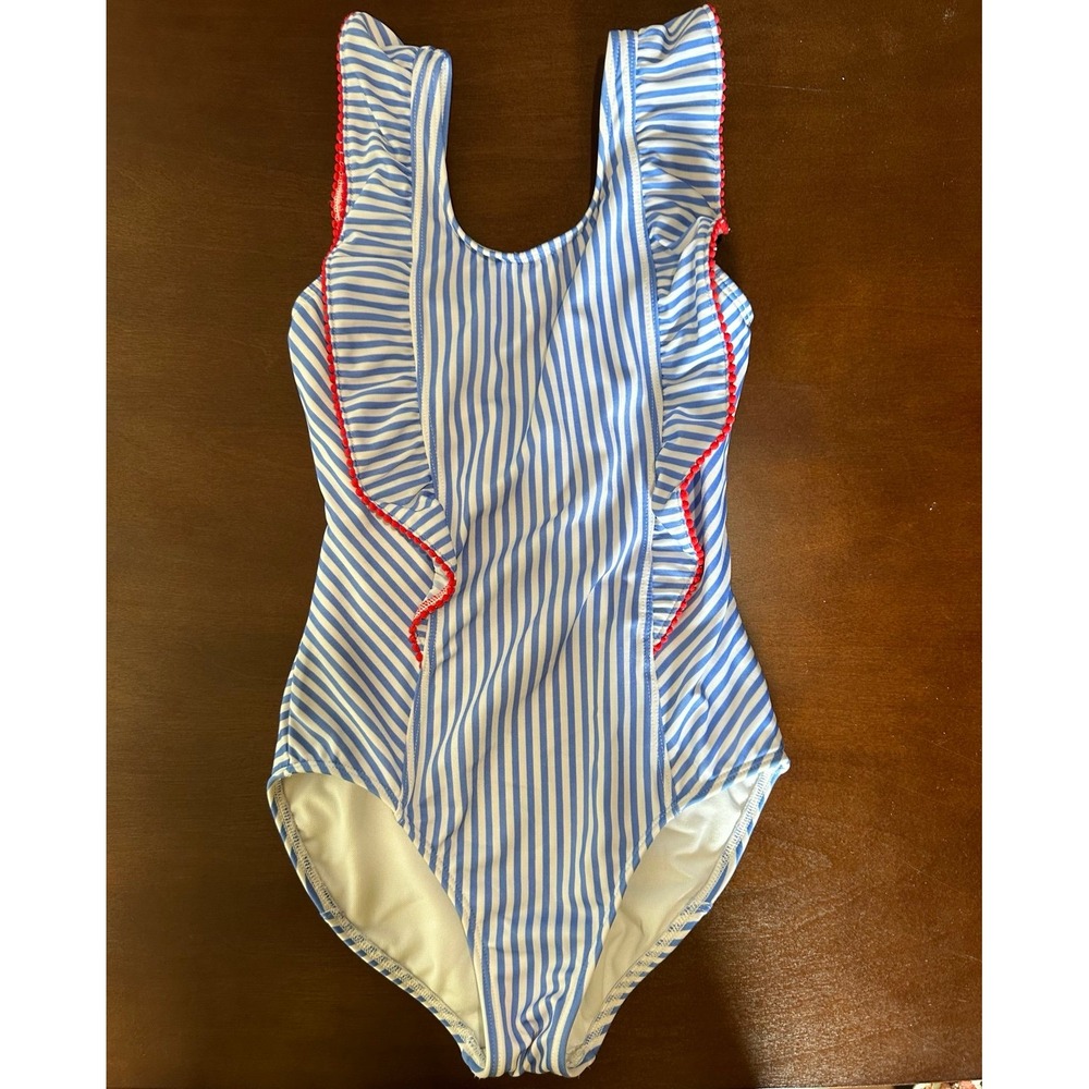 Cat & Jack Blue and White Striped Kids Swim Bikini